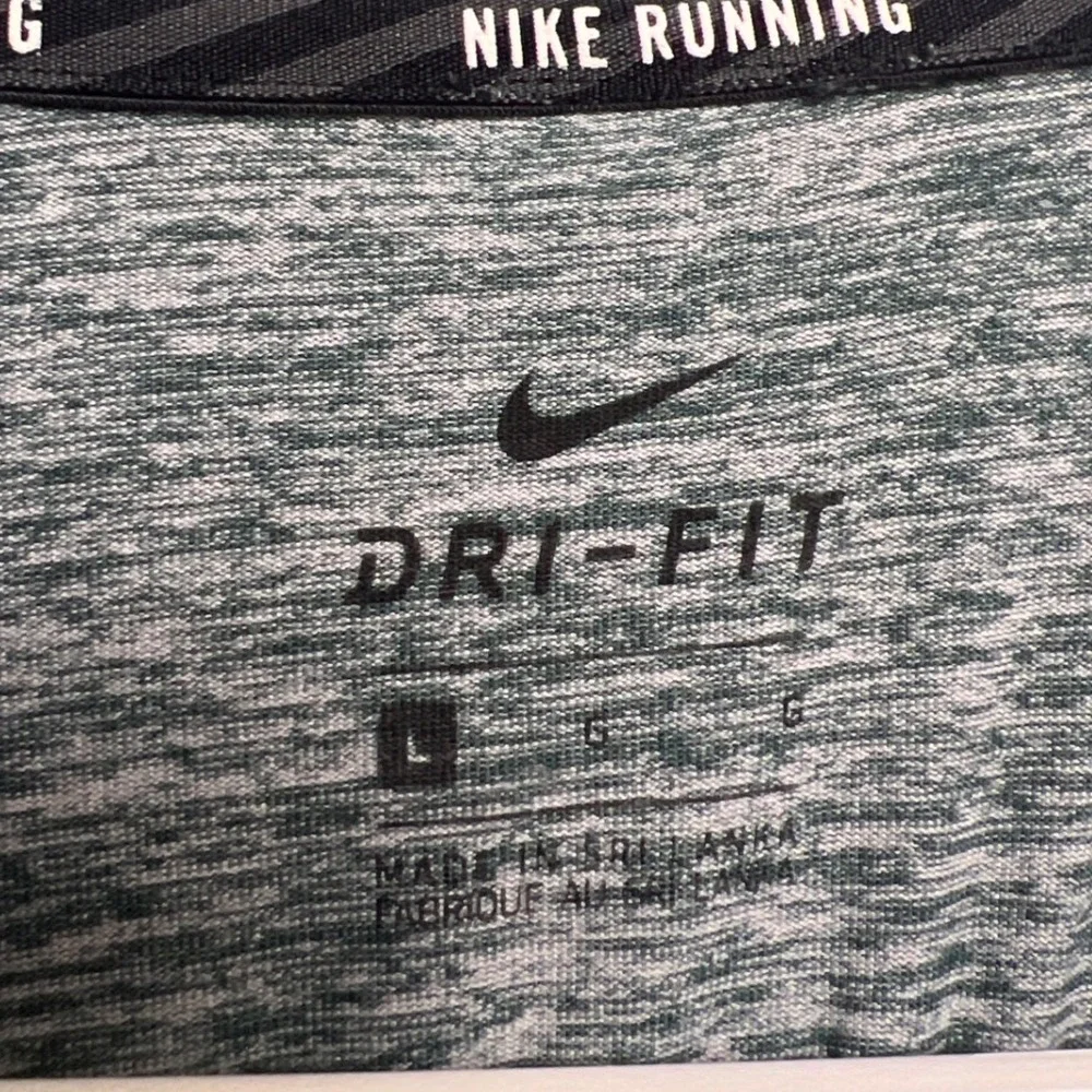 Nike Running Dri-FIT 1/2 Zip Pullover Space Dye Teal Grey Mens L Gorpcore Sporty